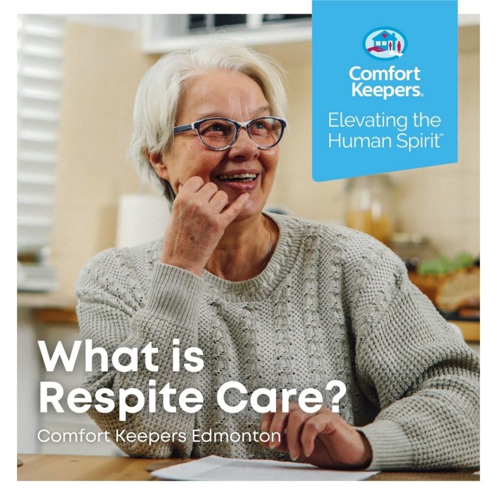 Senior woman seated and smiling | What is Respite Care? | Comfort Keepers Edmonton | BLOG POST