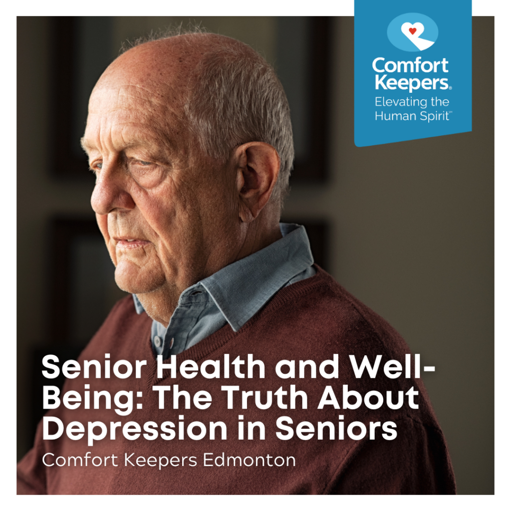 Senior Male seated and looking into distance | Senior Health and WellBeing - The Truth About Depression in Seniors | Comfort Keepers Edmonton | BLOG POST