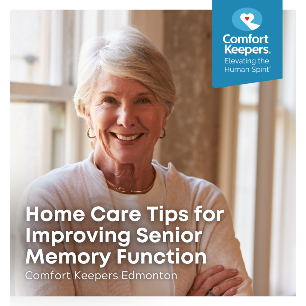 Female senior smiling | Comfort Keepers Edmonton | Home Care Tips for Improving Senior Memory Function | BLOG POST