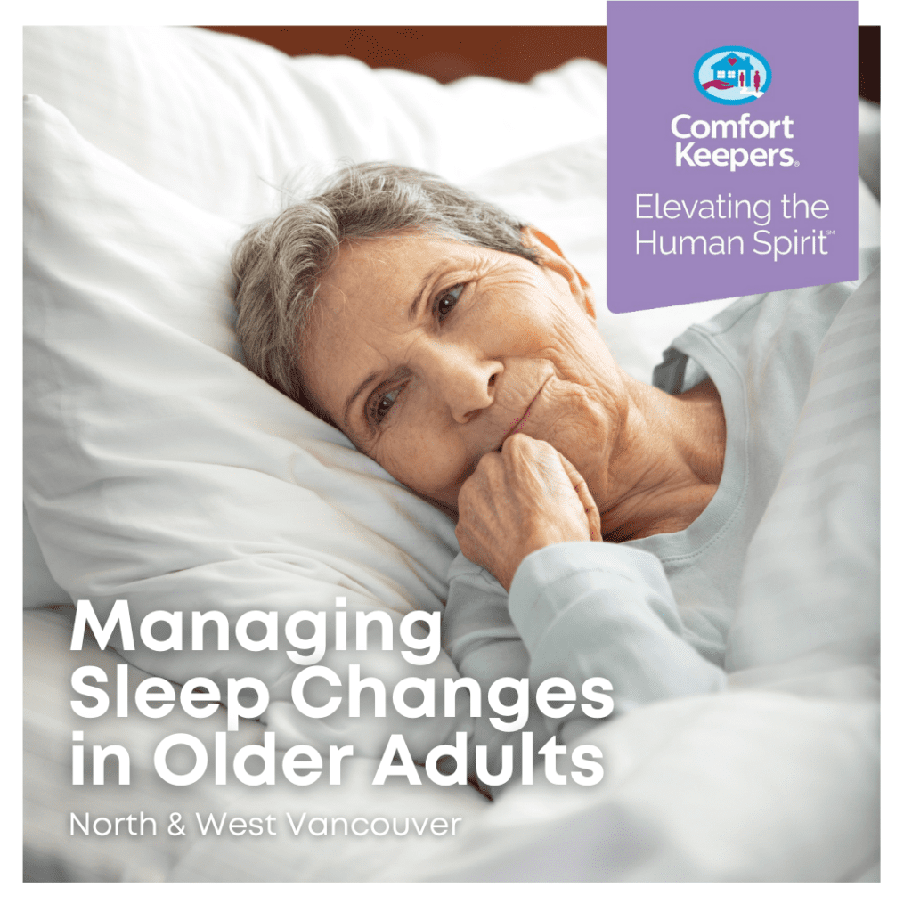 Senior woman laying in bed | Sleep Changes in Seniors | Comfort Keepers North and West Vancouver | BLOG POST