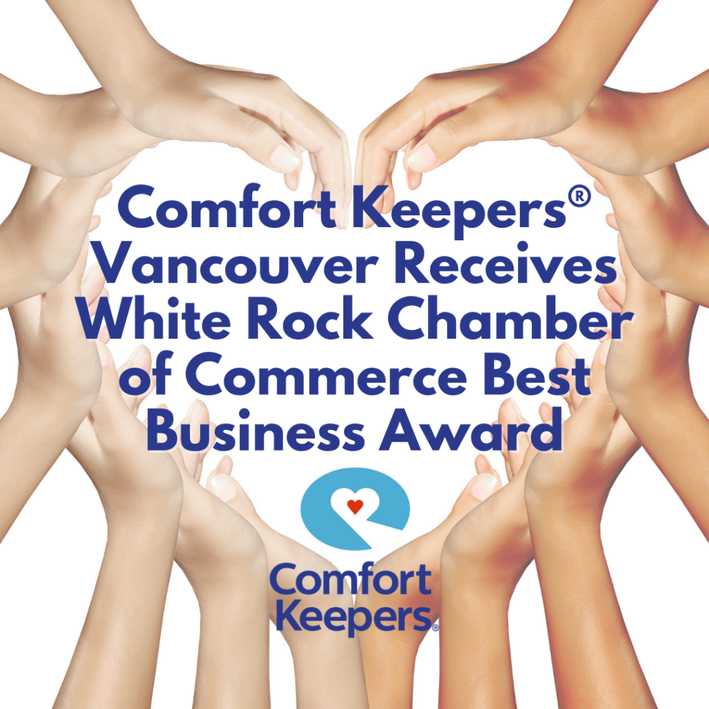 Image of hands into the shape of a heart | Comfort Keepers Vancouver Receives Whit Rock Chamber of Commerce Best Business Award - BLOG POST