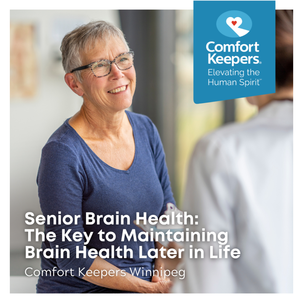 Senior female smiling | Senior Brain Health - The Key to Maintaining Brain Health Later in Life - Comfort Keepers Winnipeg